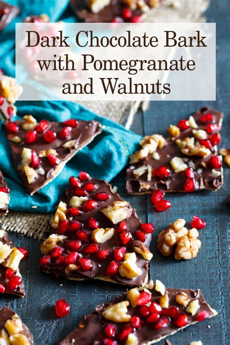 dark-chocolate-bark-with-pomegranate-and-walnuts image