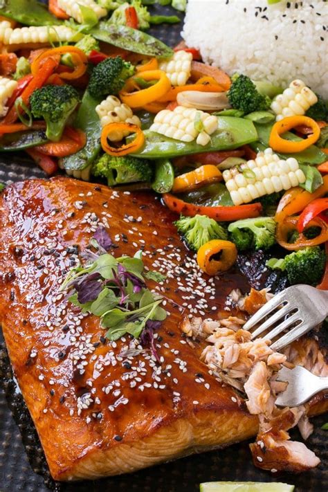 asian-salmon-with-vegetables-dinner-at-the-zoo image