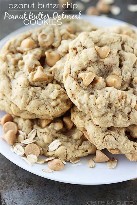 peanut-butter-chip-peanut-butter-oatmeal-cookies image