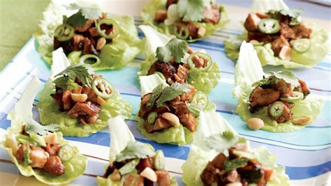 grilled-hoisin-chicken-in-lettuce-cups-recipe-finecooking image