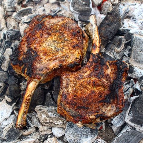tomahawk-pork-chops-recipe-over-the-fire-cooking image