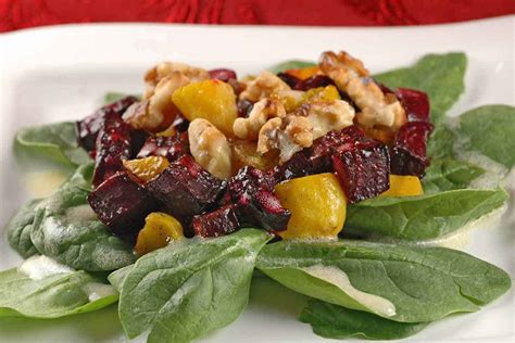 roasted-beet-walnut-and-baby-spinach-salad image
