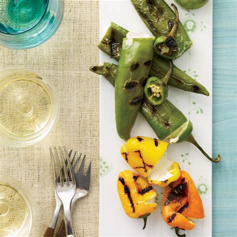 cheese-stuffed-grilled-peppers-recipe-food-wine image