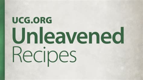 unleavened-recipes-united-church-of-god image