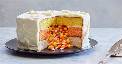 candy-corn-surprise-cake-purewow image