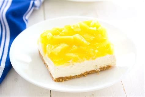 no-bake-pineapple-cheesecake-bars-recipe-food image