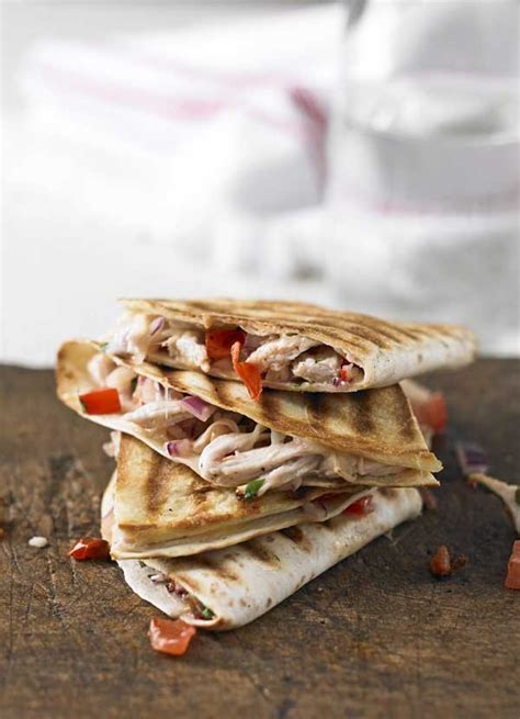 shredded-turkey-quesadillas-recipe-olivemagazine image