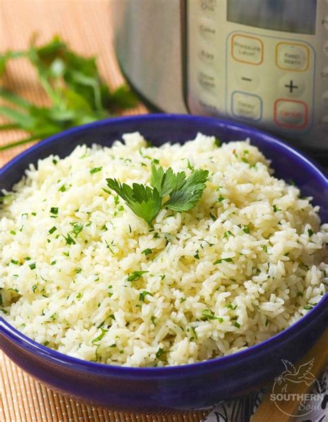 instant-pot-garlic-and-herb-rice-a-southern-soul image