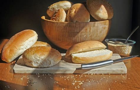 homemade-hamburger-and-hot-dog-buns-bread image
