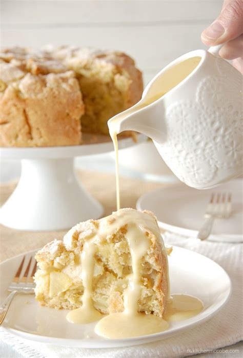 irish-apple-cake-with-custard-sauce-the-kitchen image
