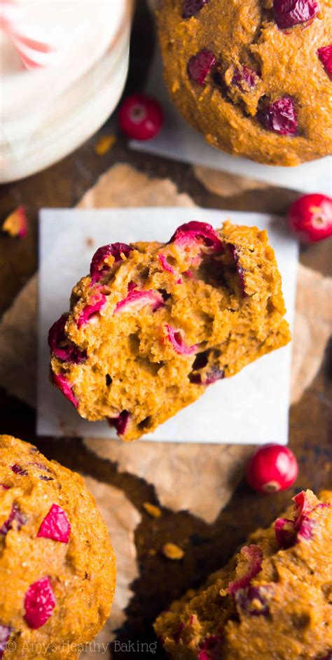 cranberry-pumpkin-muffins-amys-healthy-baking image