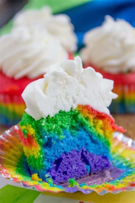 rainbow-cupcakes-with-vanilla-cloud-frosting-dinner image
