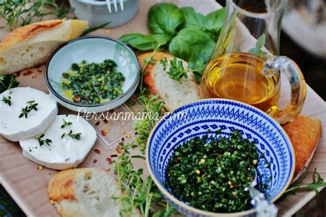olive-oil-dip-with-fresh-herbs-persian-mama image
