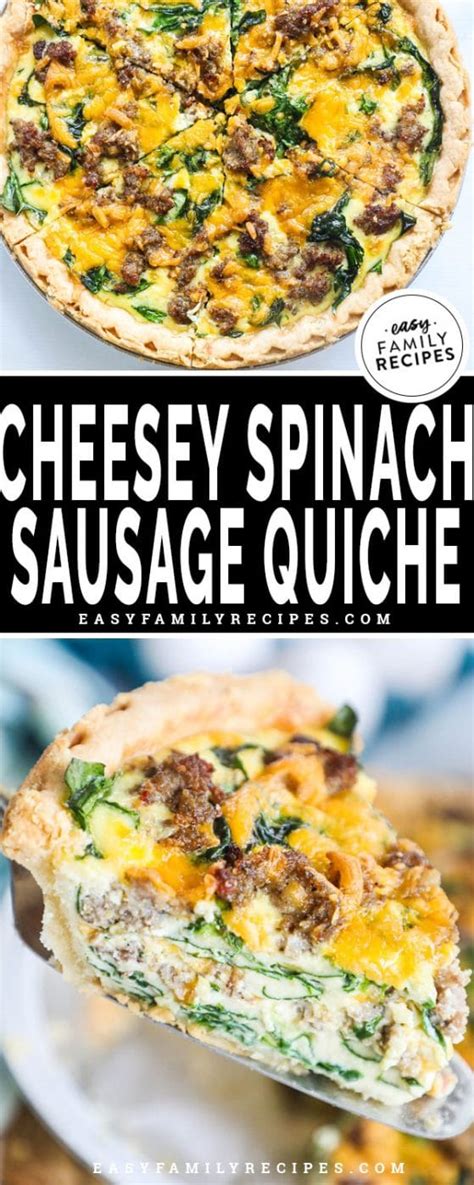 sausage-and-spinach-quiche-easy-family image