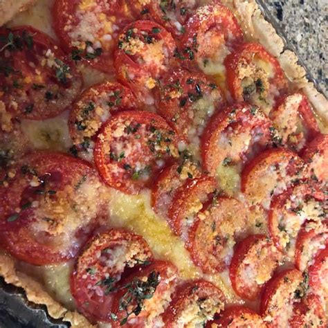 cheese-and-tomato-tart-in-a-cornmeal-crust image