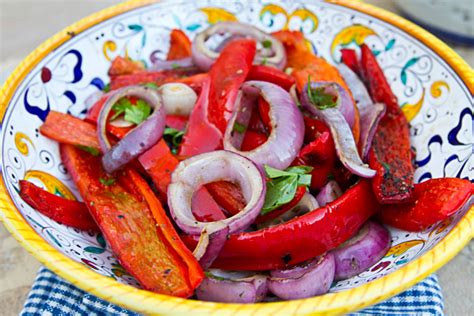 grilled-peppers-onions-italian-food-forever image