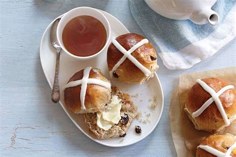 easy-hot-cross-buns-recipe-king-arthur-baking image