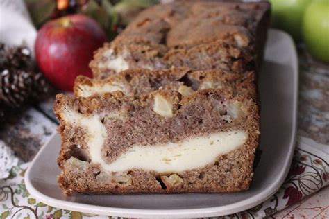 apple-bread-with-cream-cheese-filling-baked-broiled image