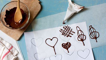 how-to-pipe-chocolate-decorations-bbc-food image