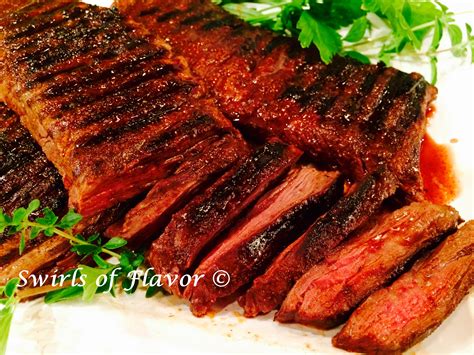 grilled-skirt-steak-with-cocoa-spice-rub-swirls-of-flavor image