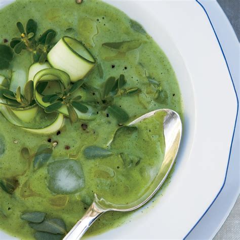 chilled-zucchini-soup-with-purslane-food-wine image