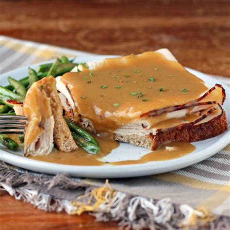 hot-turkey-sandwich-with-gravy-emily-bites image
