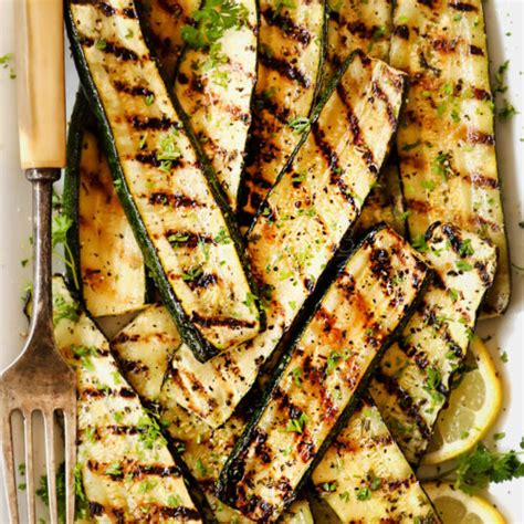 grilled-zucchini-with-lemon-garlic-and-basil-indoor-grill image