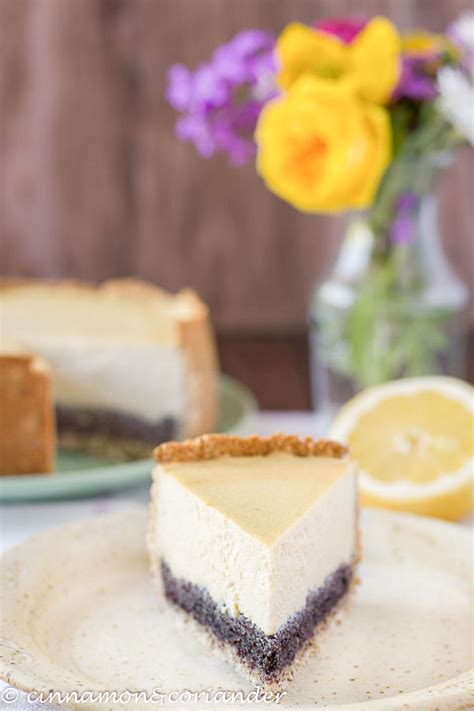 baked-vegan-tofu-cheesecake-with-lemon-poppy-seeds image