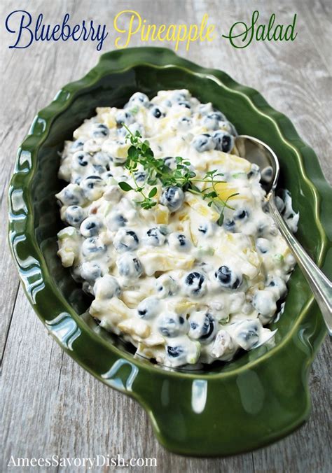 blueberry-pineapple-salad-recipe-amees-savory-dish image