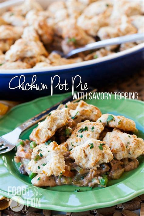 chicken-pot-pie-with-savory-crumble-topping-food image