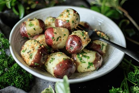 buttery-garlic-parsley-potatoes-savor-the-flavour image