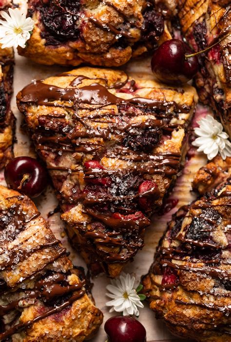 chocolate-covered-cherry-scones-baker-by-nature image