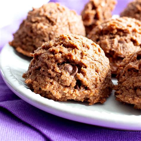 paleo-chocolate-coconut-macaroons-recipe-vegan image