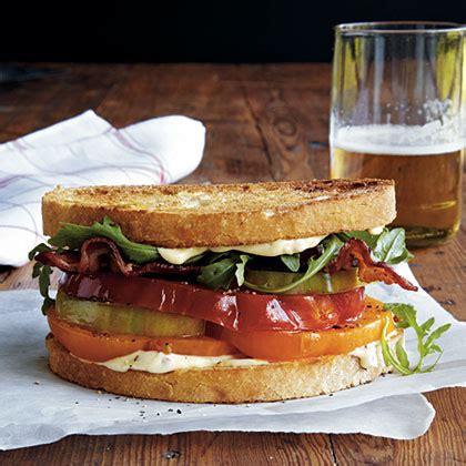 heirloom-tomato-arugula-and-bacon-sandwiches image