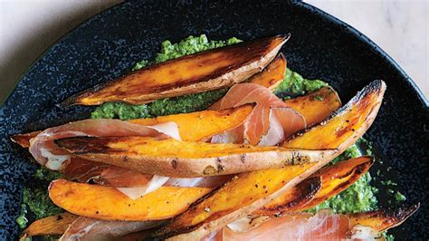 roasted-sweet-potatoes-with-speck-and-chimichurri image