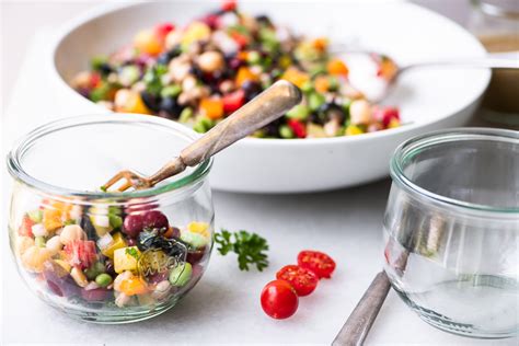 rainbow-bean-salad-with-sweet-and-sour-dressing-the image