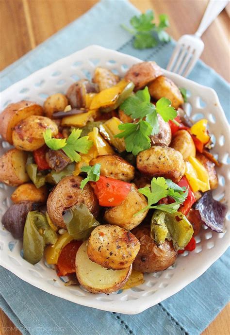 roasted-chicken-sausage-peppers-and-potatoes image