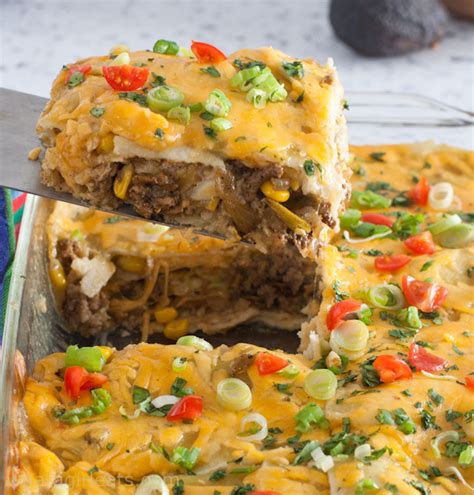 easy-layered-enchilada-casserole-what-a-girl-eats image