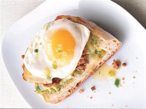 fried-egg-and-sausage-ciabatta-breakfast-pizzas image