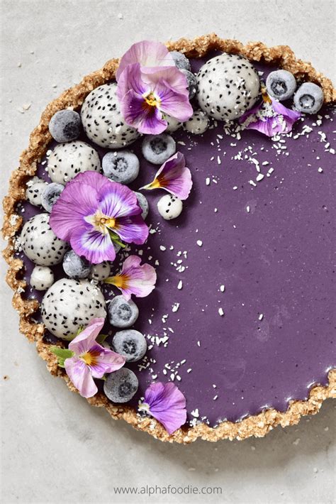 no-bake-vegan-no-bake-earl-grey-blueberry-tart image