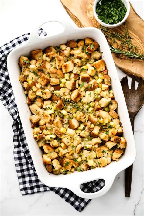 apple-stuffing-with-celery-herbs-and-onions-joyous image