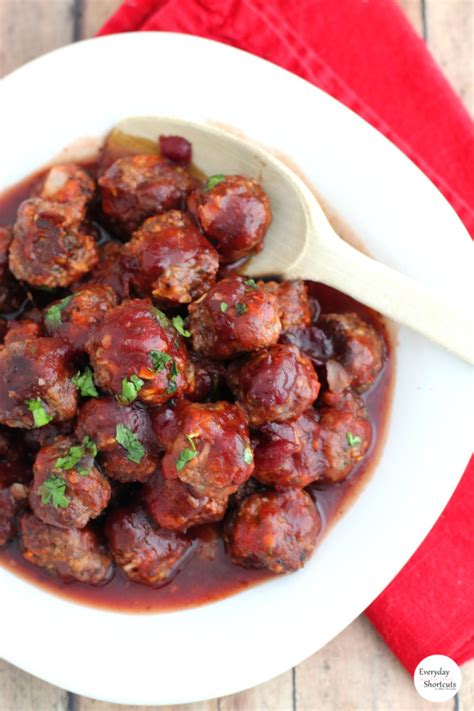 cranberry-cocktail-meatballs-everyday-shortcuts-food image