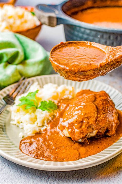 best-ever-chicken-mole-enchiladas-averie-cooks image