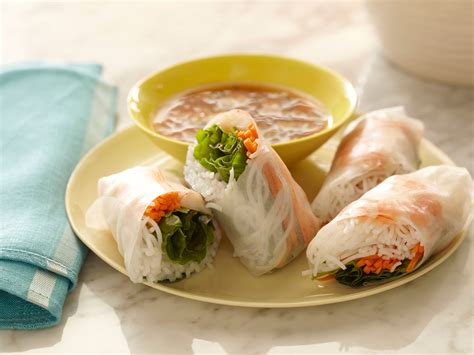 soft-asian-summer-rolls-with-sweet-and-savory-dipping image