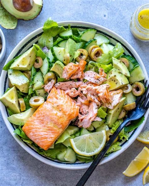 easy-salmon-avocado-salad-healthy-fitness-meals image
