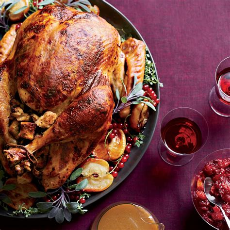 roast-turkey-with-chestnut-apple-stuffing-food-wine image