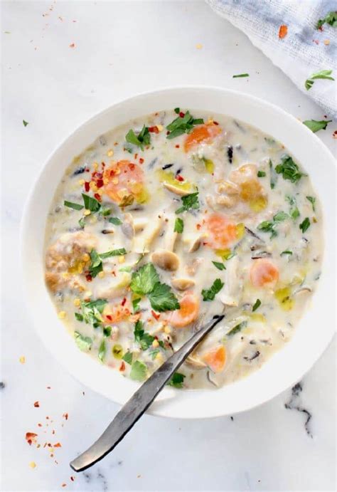 vegan-wild-rice-mushroom-soup-recipe-veggie image