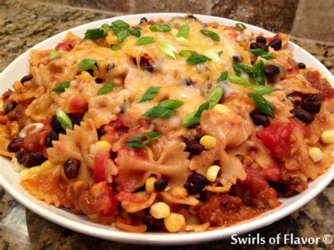 one-pot-mexican-pasta-with-corn-and-black-beans image