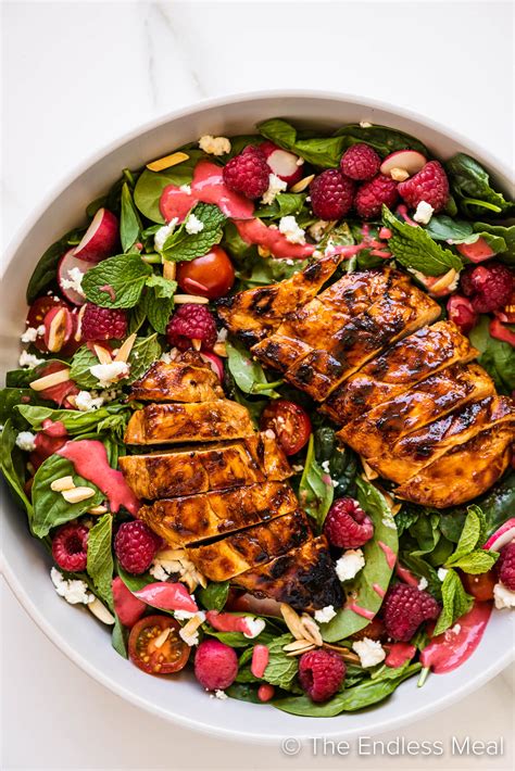summer-chicken-salad-with-raspberries-the-endless-meal image