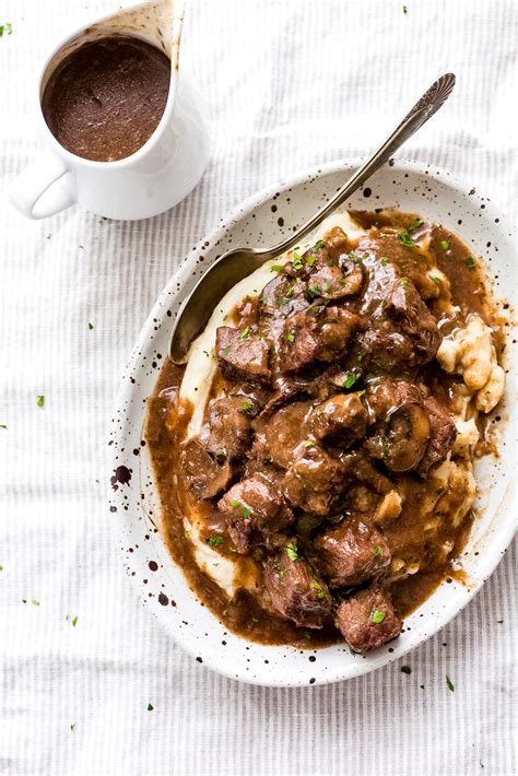ridiculously-tender-beef-tips-with-mushroom-gravy image